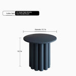 Stylish Modern Round Coffee Table with Unique Column Design for Chic Living Rooms fxmj-3058