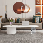 Elegant Sintered Stone Acrylic Coffee Table with Storage Drawers - Modern Living Room Centerpiece fxxrj-3159