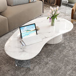 Elegant Sintered Stone Acrylic Coffee Table with Storage Drawers - Modern Living Room Centerpiece fxxrj-3159
