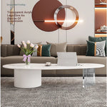 Elegant Sintered Stone Acrylic Coffee Table with Storage Drawers - Modern Living Room Centerpiece fxxrj-3159