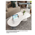 Elegant Sintered Stone Acrylic Coffee Table with Storage Drawers - Modern Living Room Centerpiece fxxrj-3159