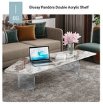 Elegant Sintered Stone Acrylic Coffee Table with Storage Drawers - Modern Living Room Centerpiece fxxrj-3159