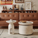 Stylish Modern Coffee Table Set - Elegant Round Design with Storage - Perfect for Living Room Decor fxxrj-3163