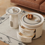 Stylish Modern Coffee Table Set - Elegant Round Design with Storage - Perfect for Living Room Decor fxxrj-3163