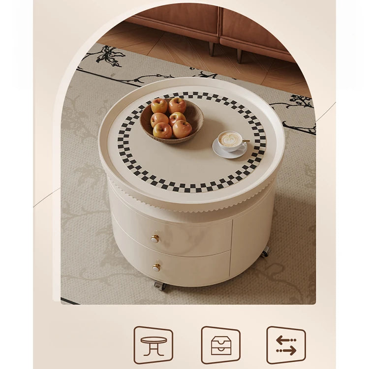 Stylish Modern Coffee Table Set - Elegant Round Design with Storage - Perfect for Living Room Decor fxxrj-3163