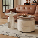 Stylish Modern Coffee Table Set - Elegant Round Design with Storage - Perfect for Living Room Decor fxxrj-3163