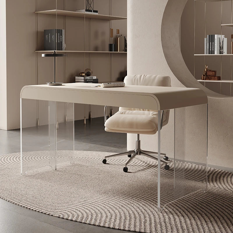 Sleek Acrylic Solid Wood Pine Table - Modern Stylish Desk for Home Office or Study fyd-5169