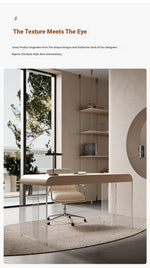 Sleek PU Leather Office Chair with Aluminum Alloy Base - Modern Ergonomic Design for Home and Workspace fyd-5170