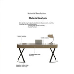 Stylish Multi-Layer Board Desk with Marble Pine Finish and Synthetic Leather Accents for Modern Workspaces fyd-5174