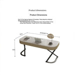 Stylish Multi-Layer Board Desk with Marble Pine Finish and Synthetic Leather Accents for Modern Workspaces fyd-5174