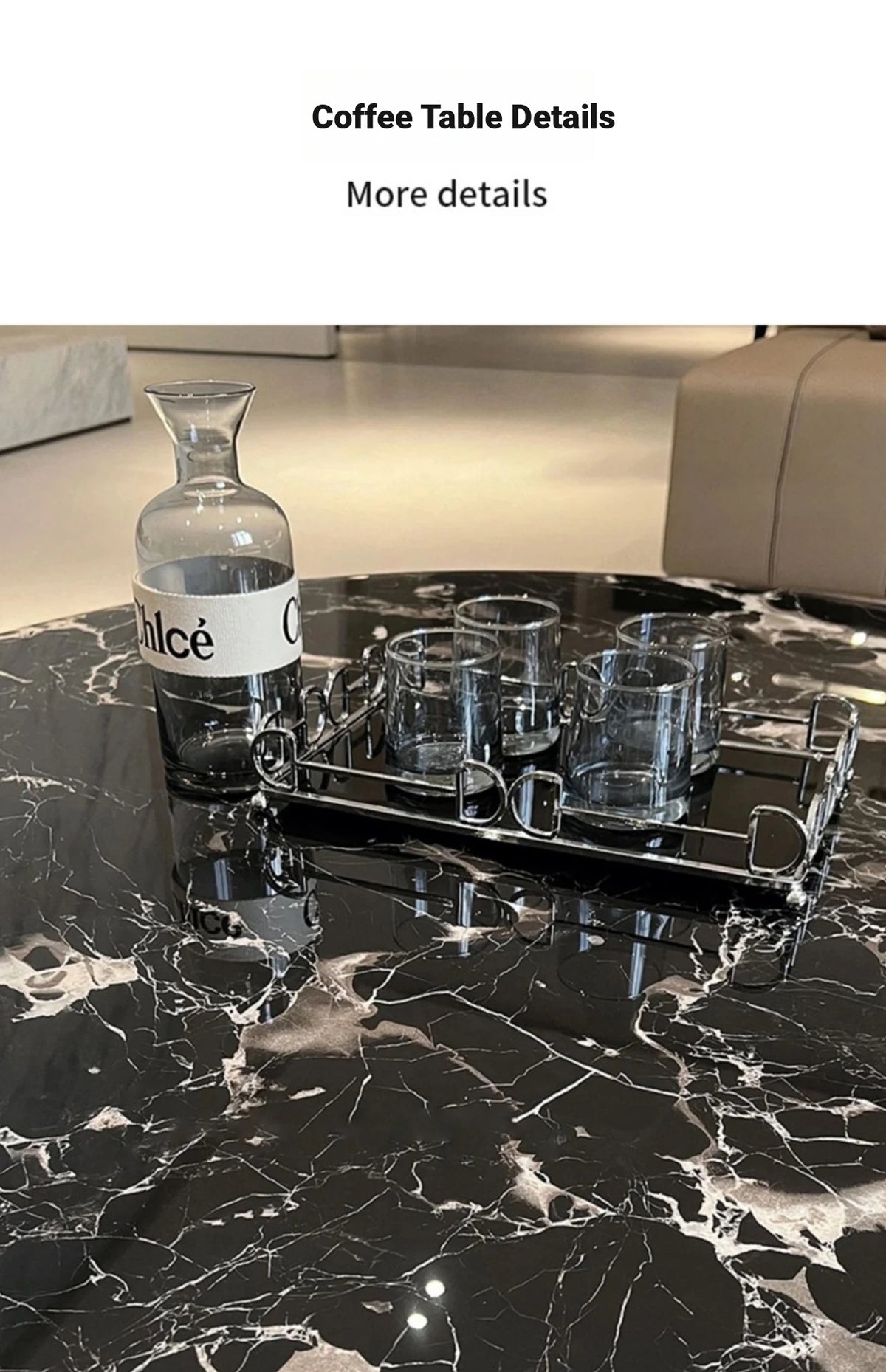 Stylish Round Marble Coffee Table with Stainless Steel Base - Modern Multi-Layer Design for Living Room Elegance fyeyj-5211