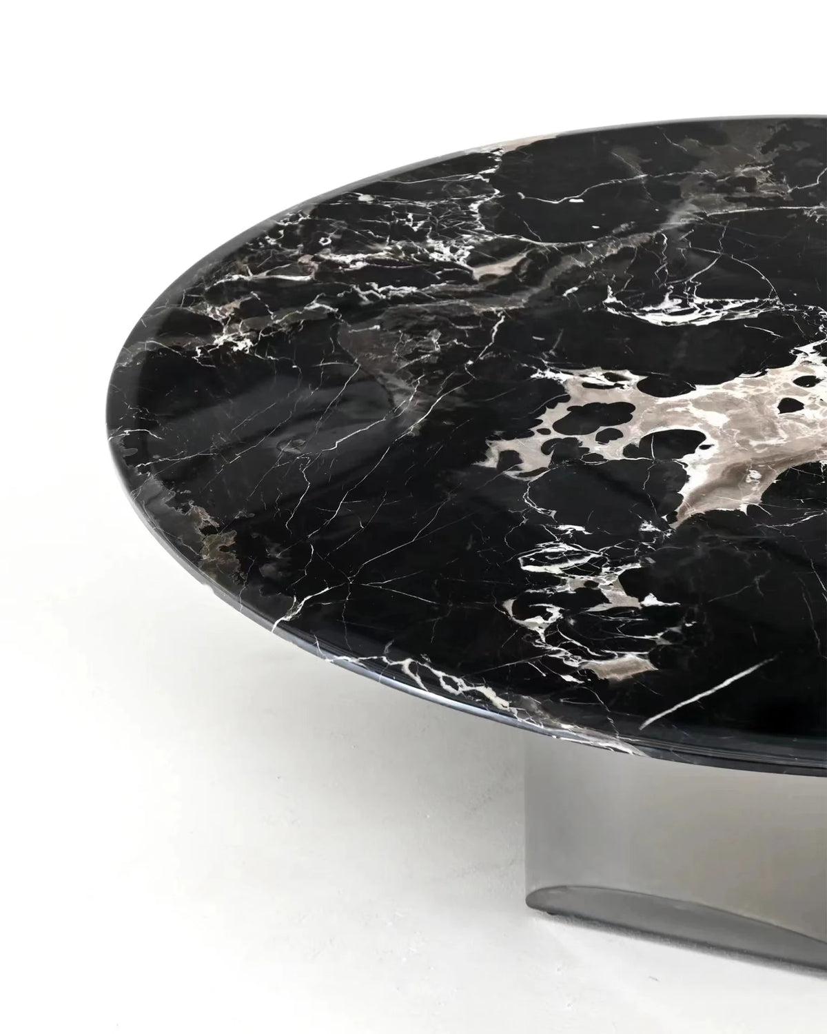 Stylish Round Marble Coffee Table with Stainless Steel Base - Modern Multi-Layer Design for Living Room Elegance fyeyj-5211