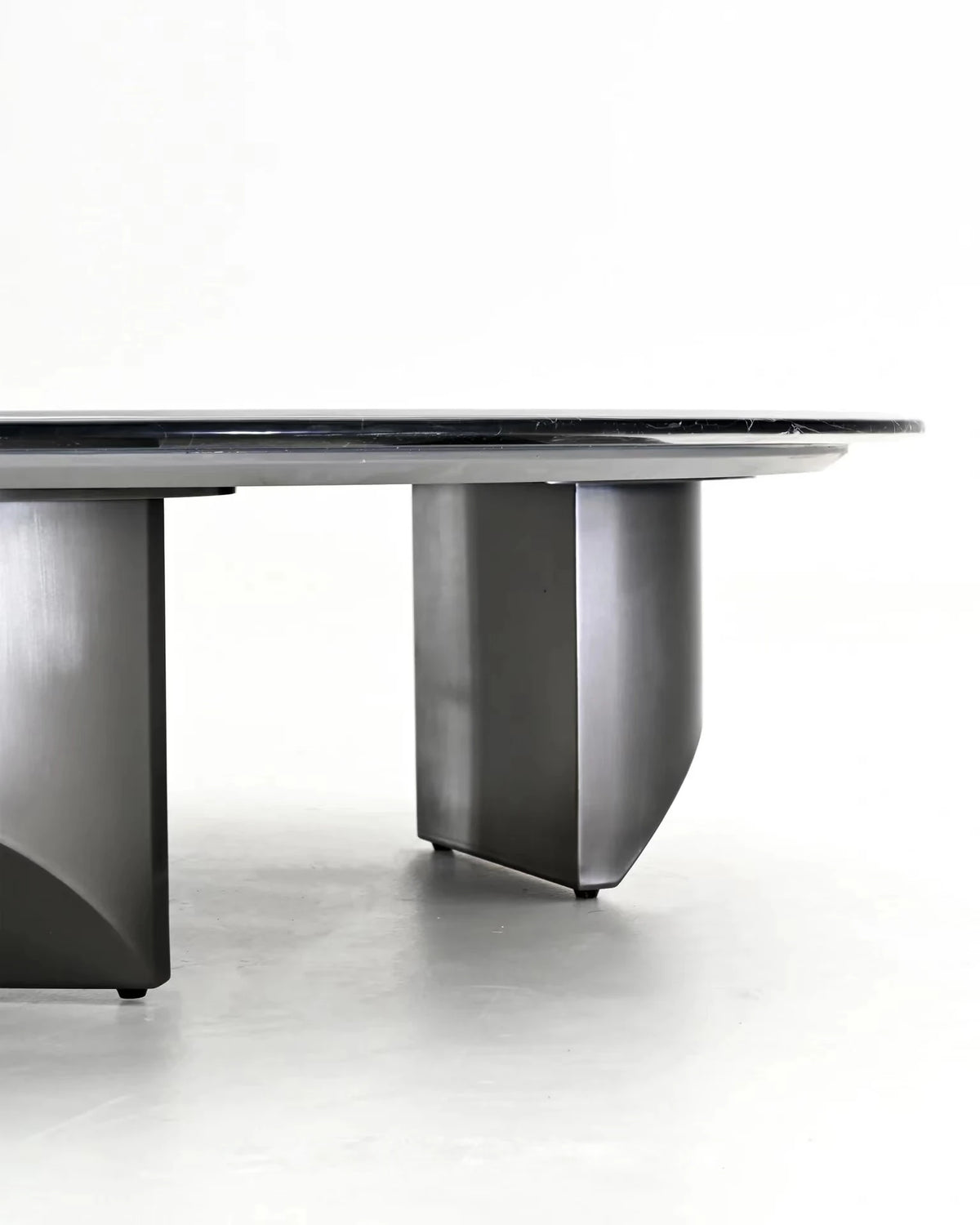 Stylish Round Marble Coffee Table with Stainless Steel Base - Modern Multi-Layer Design for Living Room Elegance fyeyj-5211