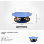 Stylish Stainless Steel Tea Table with GFRP Accent - Modern Living Room Centerpiece fyeyj-5213