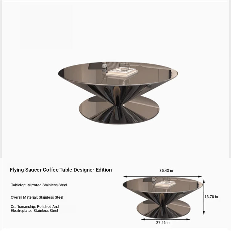 Stylish Stainless Steel Tea Table with GFRP Accent - Modern Living Room Centerpiece fyeyj-5213