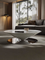 Stylish Stainless Steel Tea Table with GFRP Accent - Modern Living Room Centerpiece fyeyj-5213