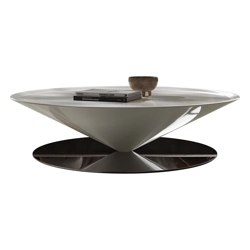 Stylish Stainless Steel Tea Table with GFRP Accent - Modern Living Room Centerpiece fyeyj-5213