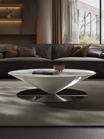 Stylish Stainless Steel Tea Table with GFRP Accent - Modern Living Room Centerpiece fyeyj-5213