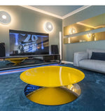 Stylish Stainless Steel Tea Table with GFRP Accent - Modern Living Room Centerpiece fyeyj-5213