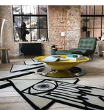 Stylish Stainless Steel Tea Table with GFRP Accent - Modern Living Room Centerpiece fyeyj-5213