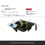 Stylish Marble and Stainless Steel Coffee Table - Modern Chic Design for Your Living Room fyeyj-5215