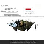Stylish Marble and Stainless Steel Coffee Table - Modern Chic Design for Your Living Room fyeyj-5215