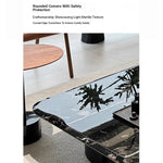 Stylish Marble and Stainless Steel Coffee Table - Modern Chic Design for Your Living Room fyeyj-5215