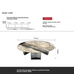 Stylish Marble Top Coffee Table with Stainless Steel Base – Modern Living Room Furniture fyeyj-5216