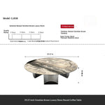 Stylish Marble Top Coffee Table with Stainless Steel Base – Modern Living Room Furniture fyeyj-5216