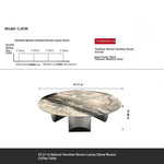 Stylish Marble Top Coffee Table with Stainless Steel Base – Modern Living Room Furniture fyeyj-5216