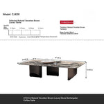 Stylish Marble Top Coffee Table with Stainless Steel Base – Modern Living Room Furniture fyeyj-5216