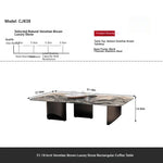 Stylish Marble Top Coffee Table with Stainless Steel Base – Modern Living Room Furniture fyeyj-5216