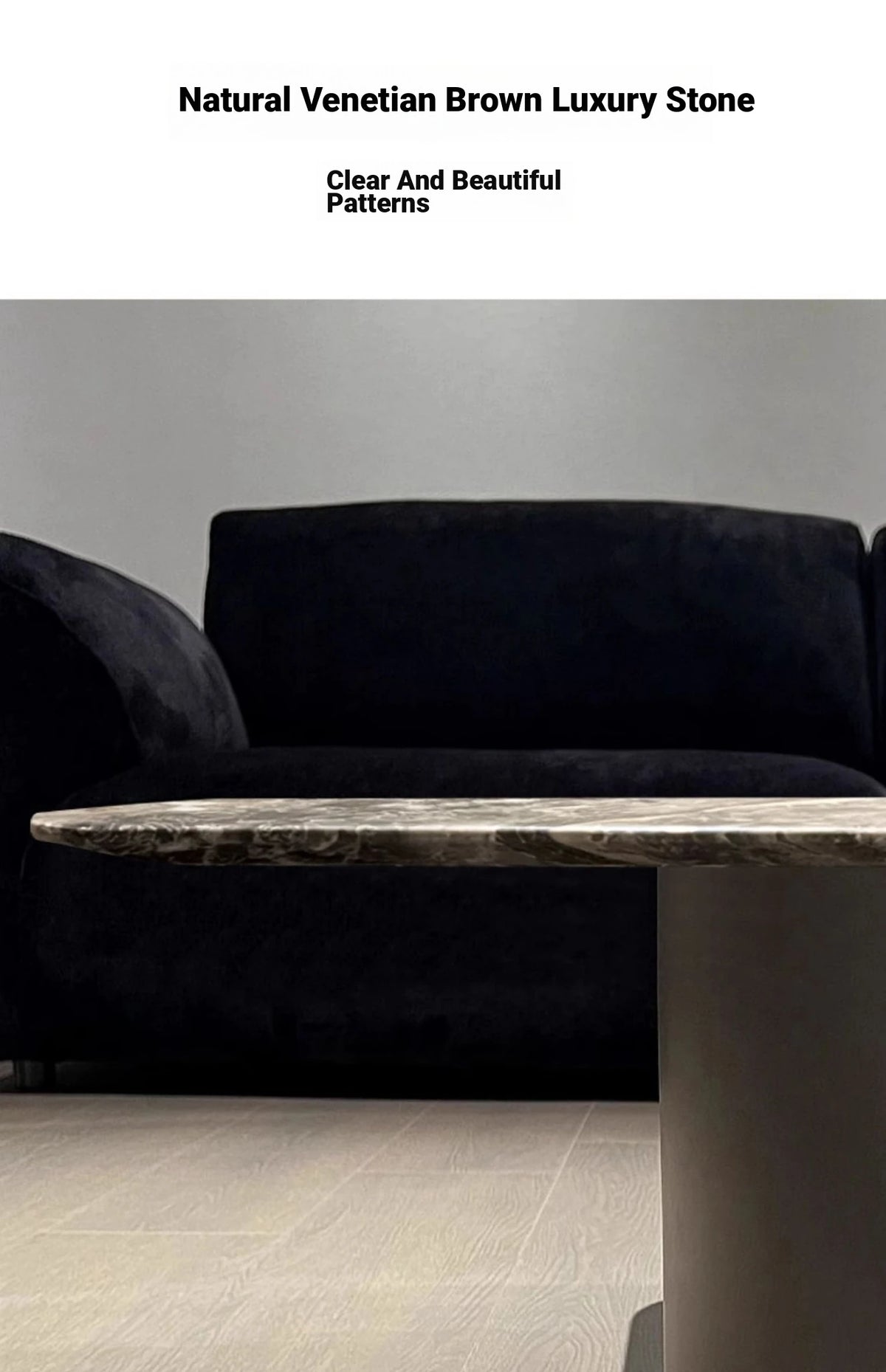 Stylish Marble Top Coffee Table with Stainless Steel Base – Modern Living Room Furniture fyeyj-5216