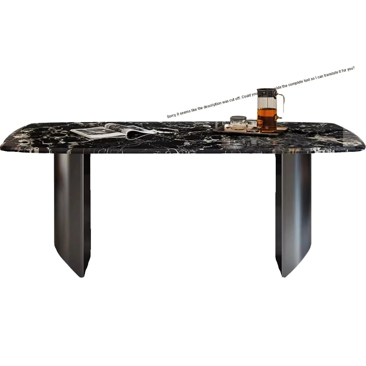 Elegant Marble and Stainless Steel Dining Table - Modern Luxury for Your Home fyeyj-5217