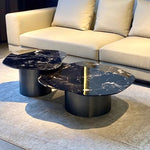 Stylish Marble & Stainless Steel Tea Table – Modern Elegance for Your Living Space fyeyj-5219