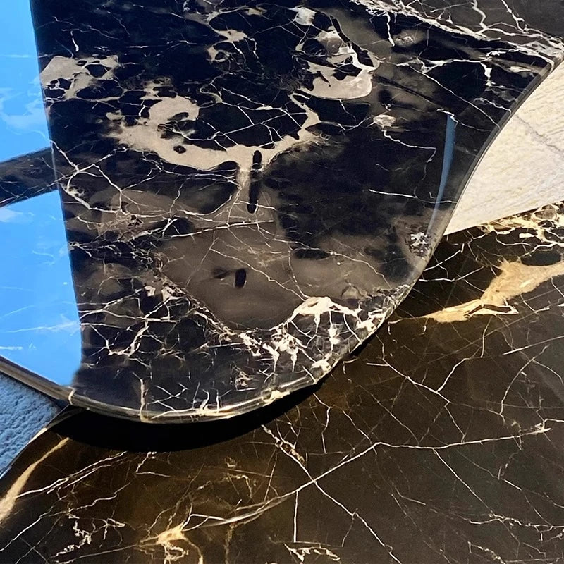 Stylish Marble & Stainless Steel Tea Table – Modern Elegance for Your Living Space fyeyj-5219