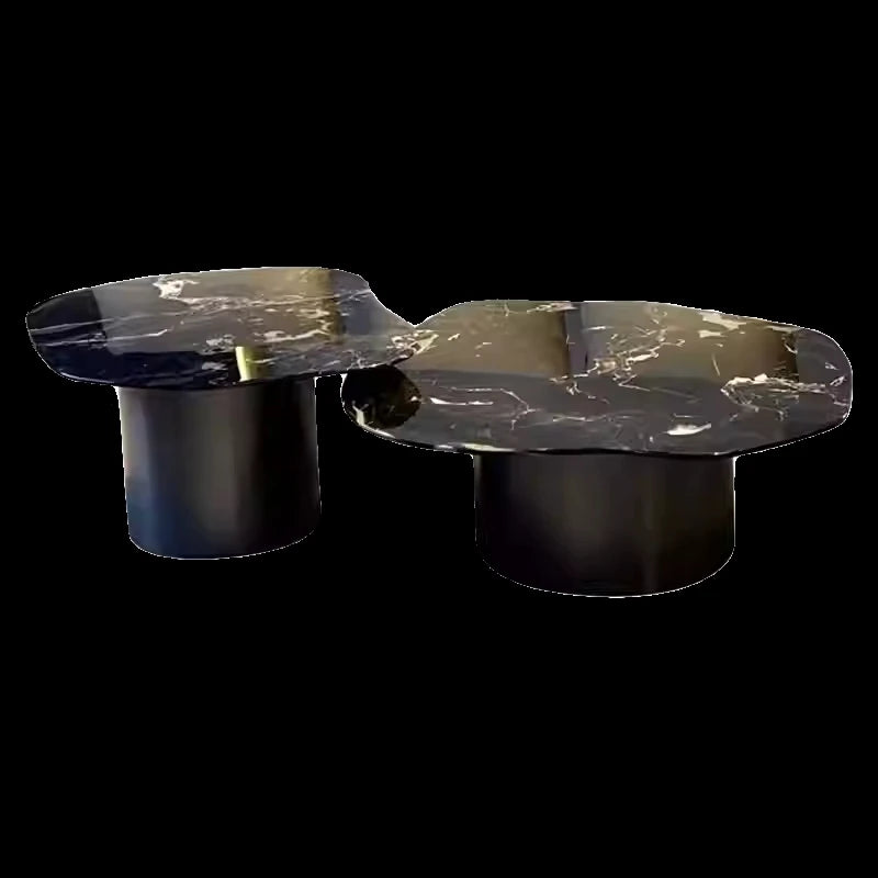 Stylish Marble & Stainless Steel Tea Table – Modern Elegance for Your Living Space fyeyj-5219