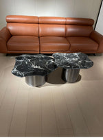 Stylish Marble & Stainless Steel Tea Table – Modern Elegance for Your Living Space fyeyj-5219