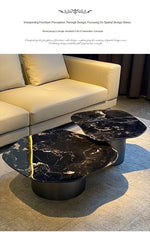 Stylish Marble & Stainless Steel Tea Table – Modern Elegance for Your Living Space fyeyj-5219