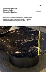 Stylish Marble & Stainless Steel Tea Table – Modern Elegance for Your Living Space fyeyj-5219