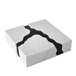 Stylish Marble and Oak Tea Table - Modern Elegance for Your Living Room fyeyj-5220