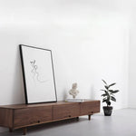 Sleek Oak & Walnut Wood TV Cabinet with Modern Storage Design fyf-2225