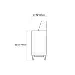 Sleek Pine and Walnut Wood Cabinet with Glass Display - Modern Storage Solution fyf-2228