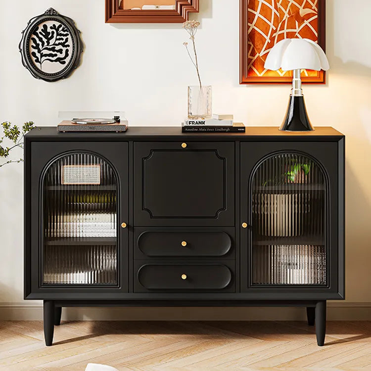 Solid Wood Glass Cabinet with Elegant Design for Stylish Storage fyf-2234