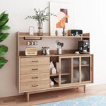 Mid-Century Modern Solid Wood Glass Cabinet for Stylish Storage and Display fyf-2245