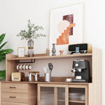 Mid-Century Modern Solid Wood Glass Cabinet for Stylish Storage and Display fyf-2245