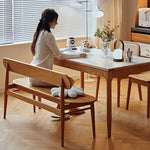 Discover Elegance: Table with Black Sintered Stone and Natural Wood Finishes fyg-653