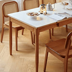 Discover Elegance: Table with Black Sintered Stone and Natural Wood Finishes fyg-653