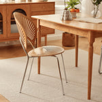 Elegant Red Oak Wood Chair with Natural Finish and Comfortable Cotton Seat fyg-659