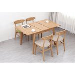 Elegant White Chair with Red Oak Wood and Soft Cotton Upholstery fyg-660